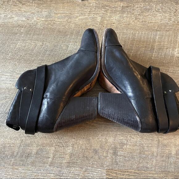 Rag & Bone Harrow Black‎ Leather Ankle Boots Sz 40 - Picture 4 of 16